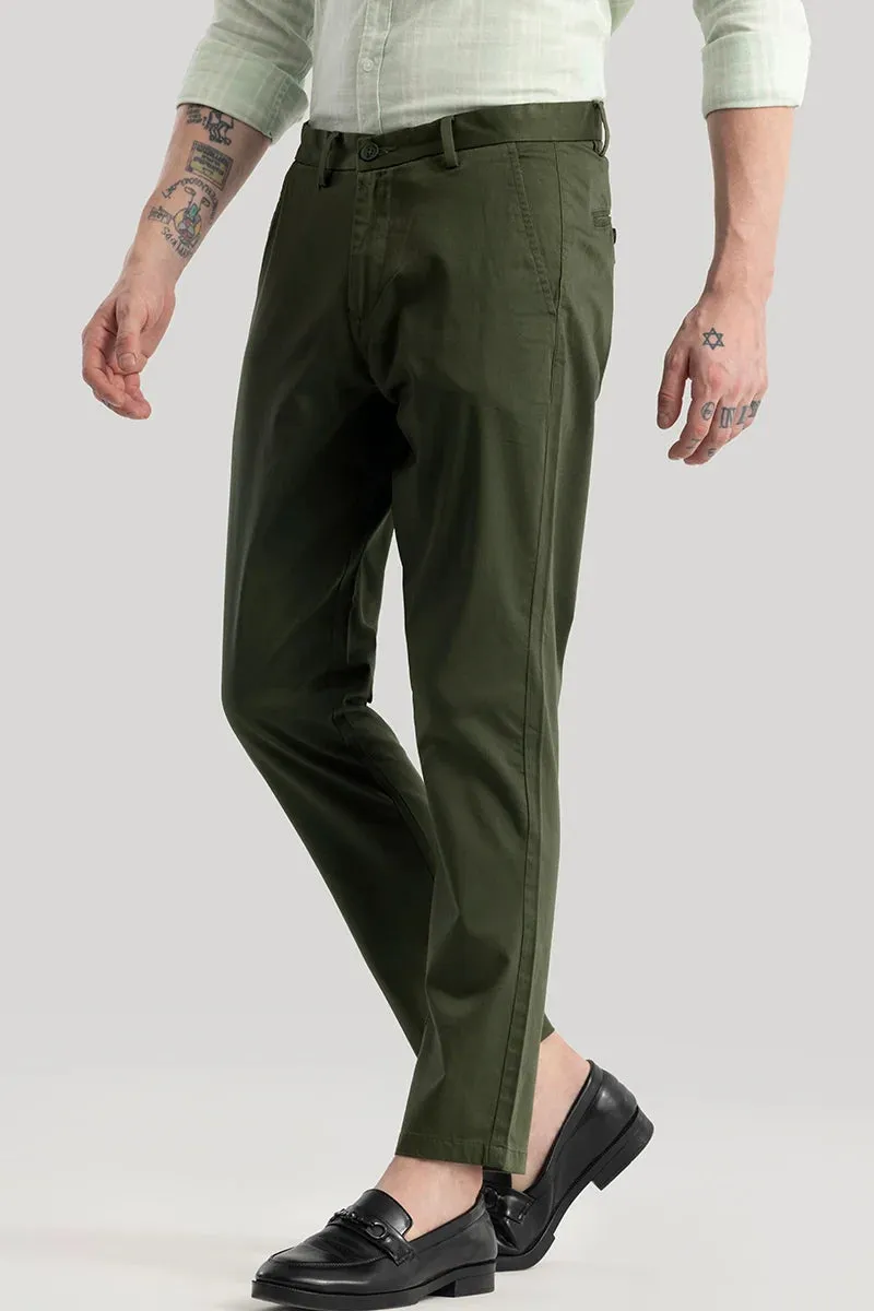 Urban Stride Olive Slim Fit Chino