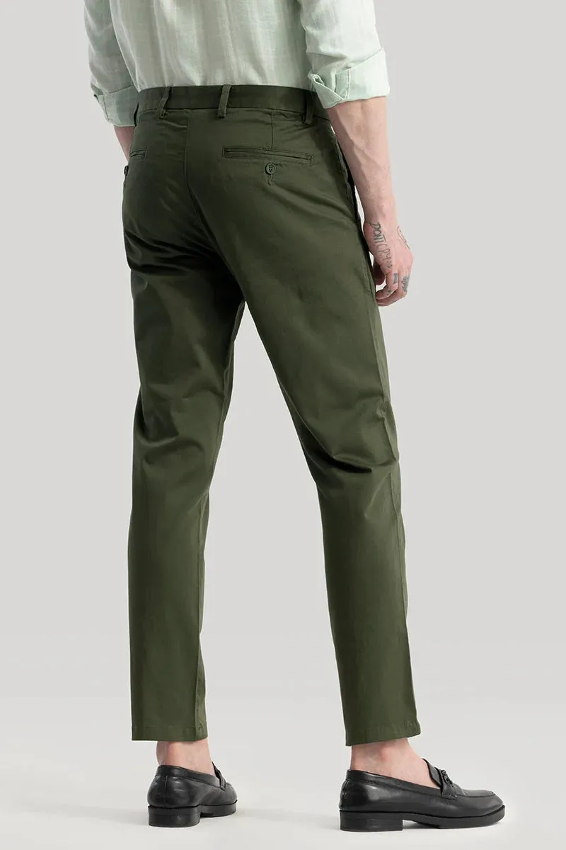 Urban Stride Olive Slim Fit Chino