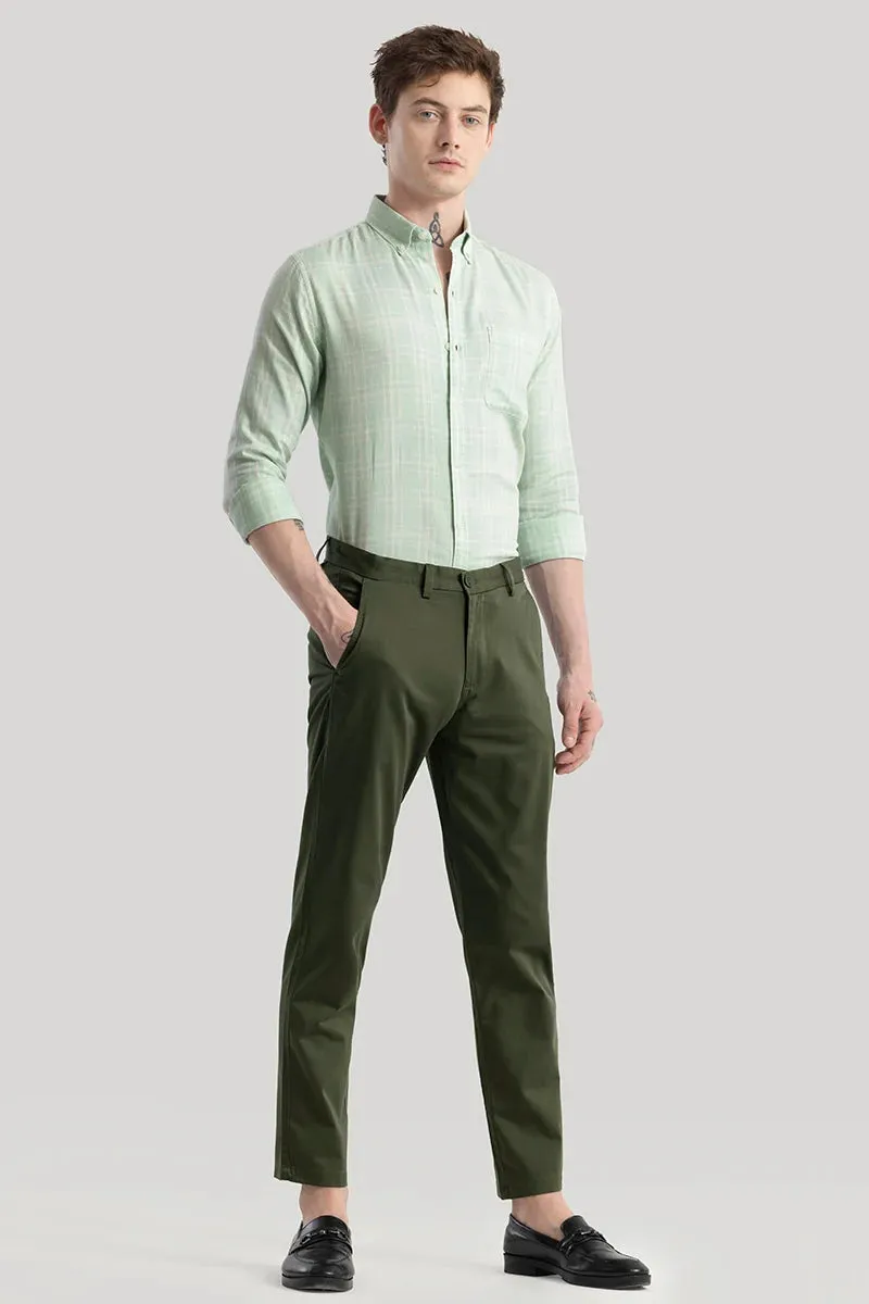 Urban Stride Olive Slim Fit Chino