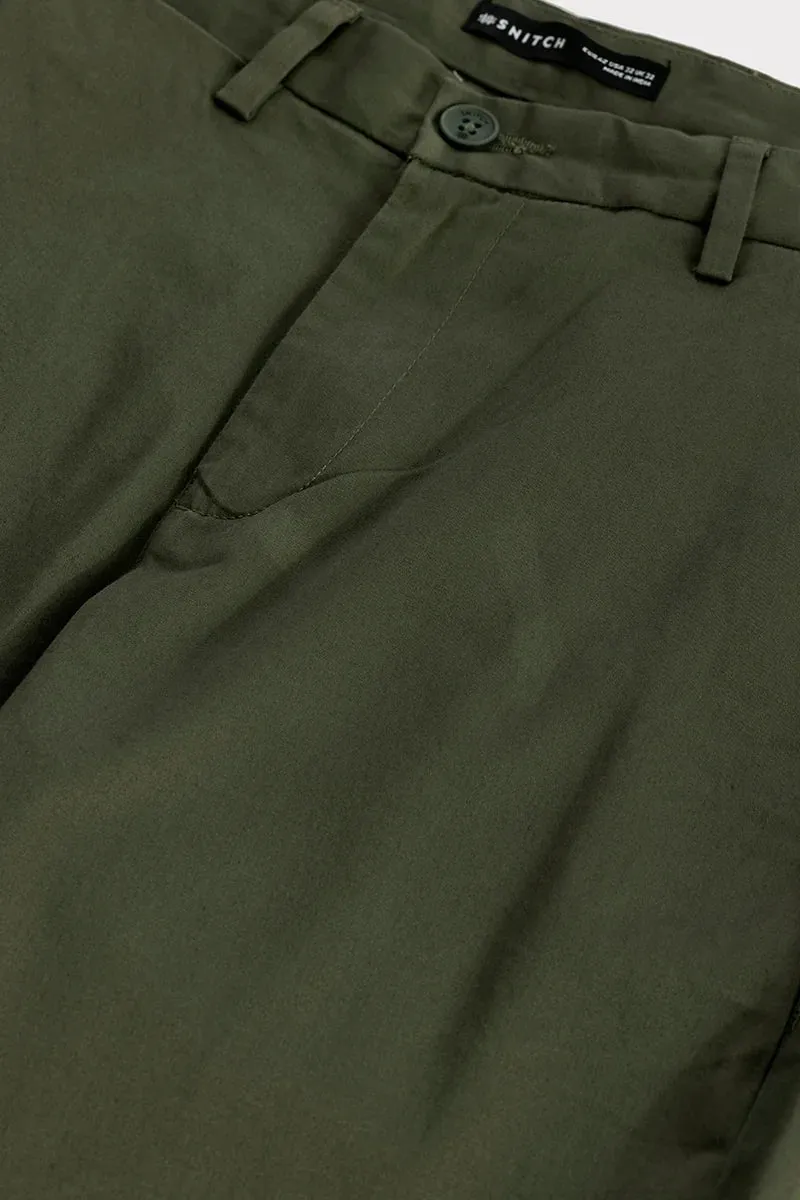 Urban Stride Olive Slim Fit Chino