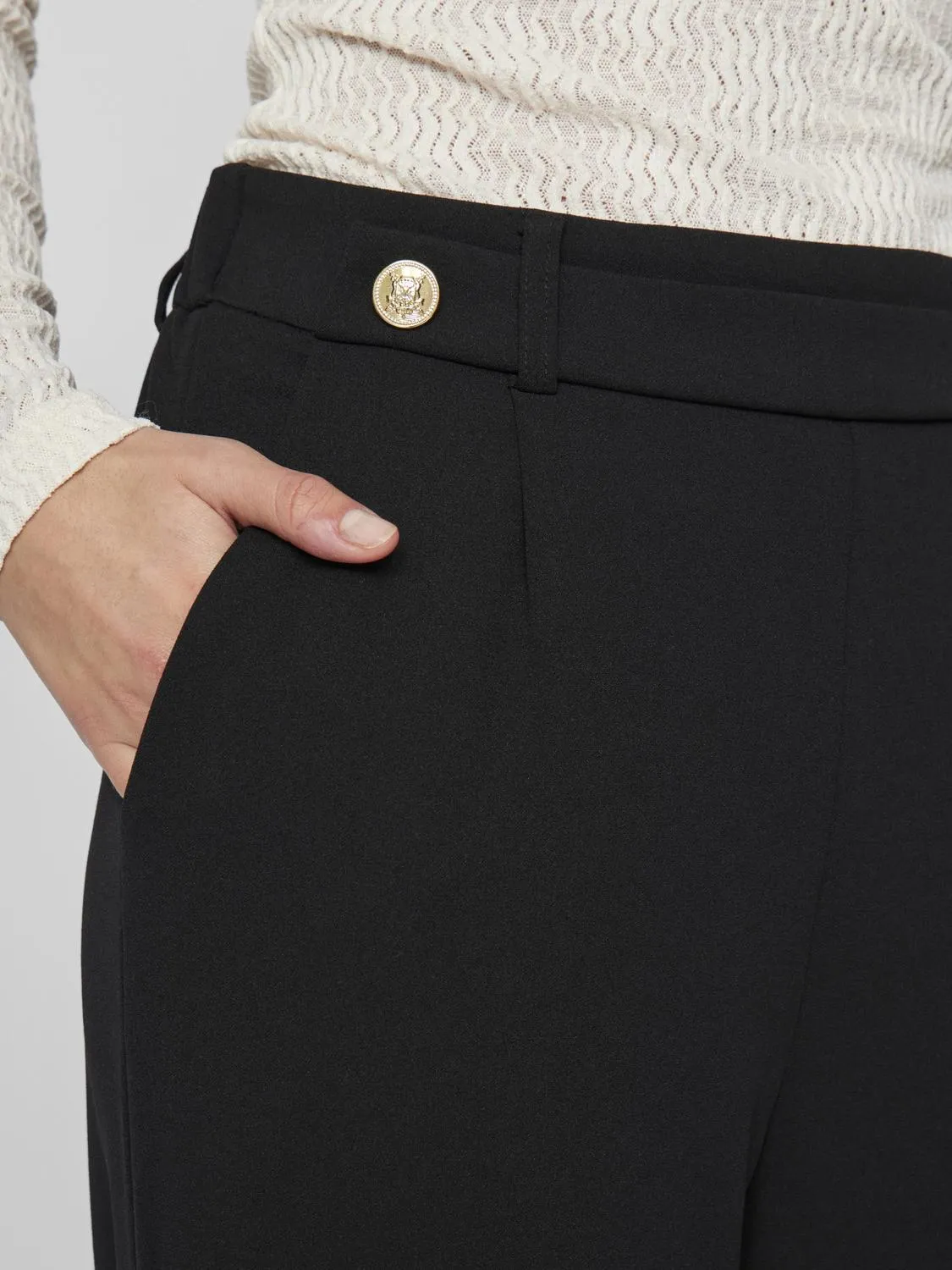 VICLARRY Tailored Trousers - Black