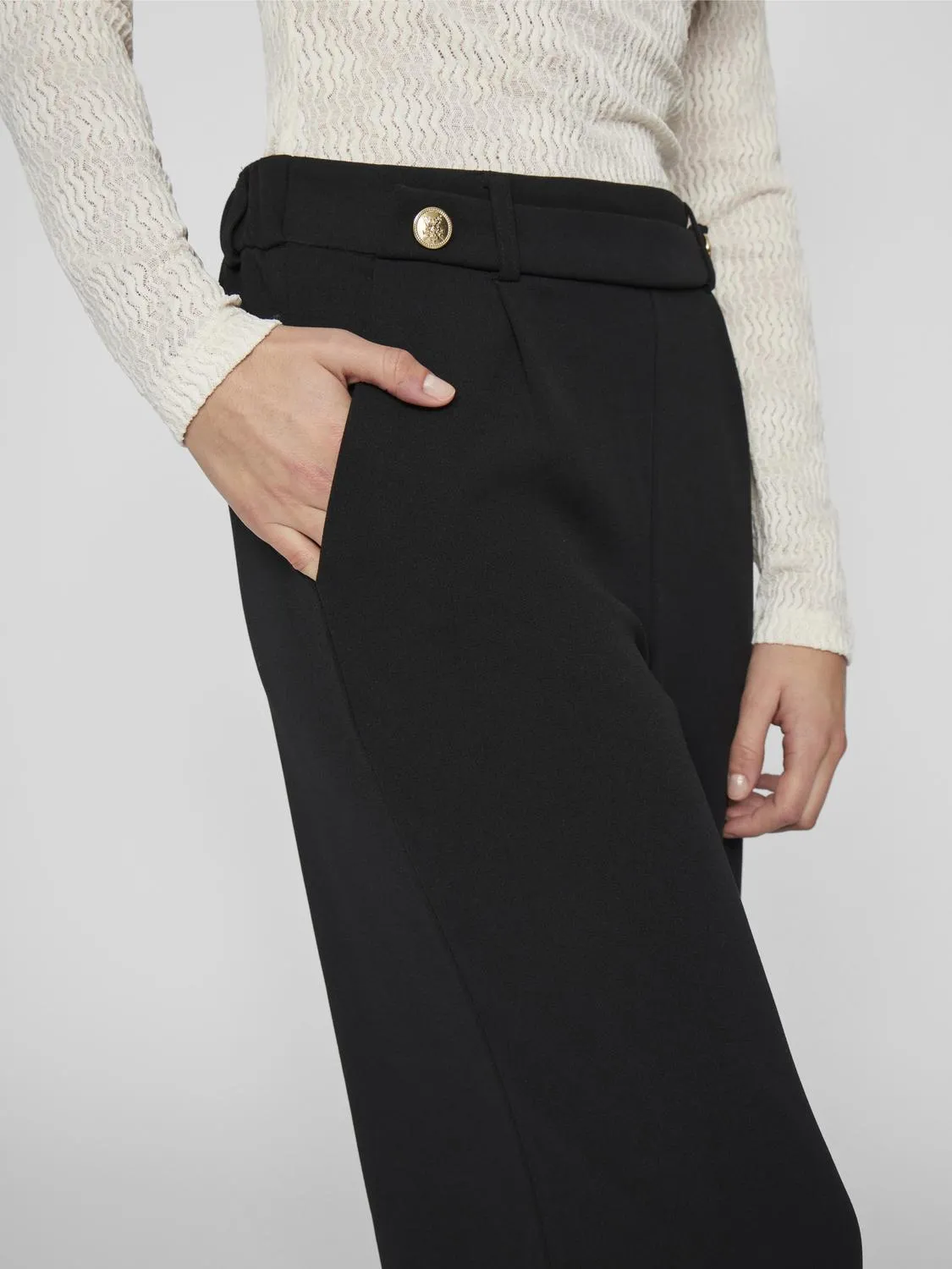 VICLARRY Tailored Trousers - Black